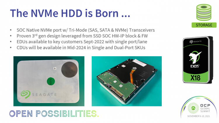 Seagate показала первый в мире жёсткий диск с интерфейсом PCIe NVMe
