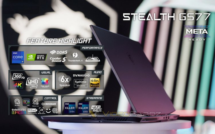 MSI обновит игровые ноутбуки Stealth процессорами Alder Lake-H и графикой GeForce RTX 3080 Ti — цена до 4460  евро
