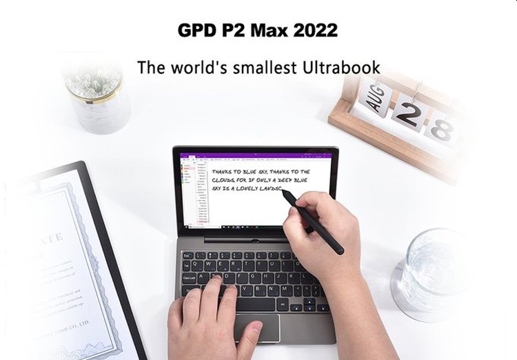 GPD готовит мини-ноутбук P2 Max 2022 на платформе Intel Jasper Lake