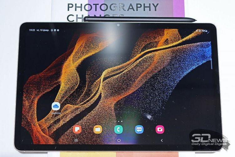 Samsung представила планшеты Galaxy Tab S8 — старший получил 14,6-дюймовый экран с «чёлкой» и стоит от 107 тыс. рублей