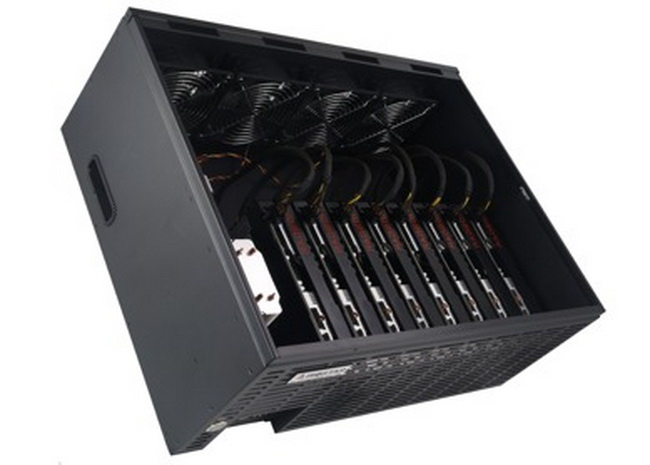 Biostar представила майнинговую ферму на базе восьми Radeon RX 6600 с производительностью 248 Мхеш/с