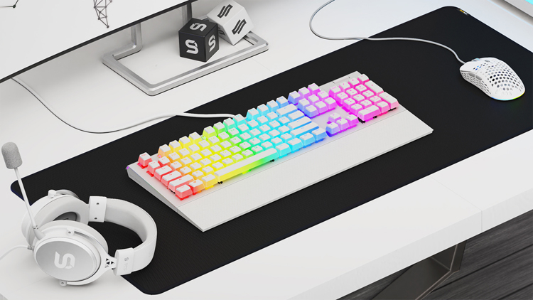 Вышла игровая клавиатура SPC Gear GK650K Omnis Onyx White Pudding Edition на переключателях Kalih