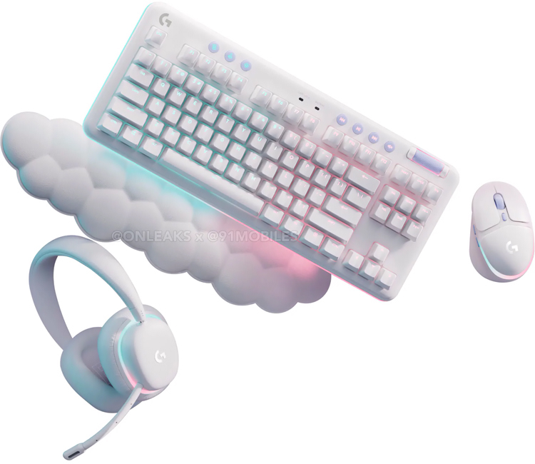 Logitech готовит клавиатуры, мышь и гарнитуру серии Aurora G700 с нежной расцветкой и подсветкой RGB