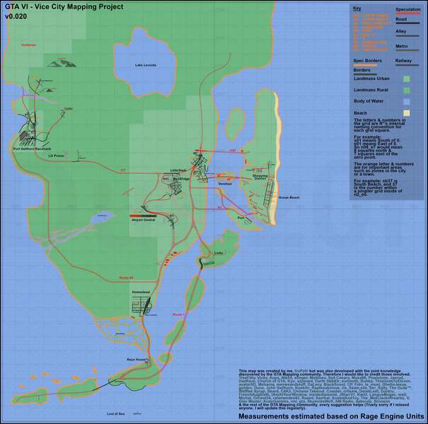 Фанаты воссоздали карту GTA VI на основе утечки и сравнили её размеры с Лос-Сантосом и окрестностями из GTA V