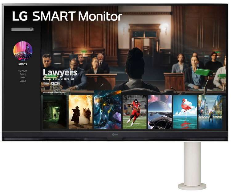 LG выпустила 32-дюймовый монитор Smart Monitor 32SQ780S со встроенной webOS и эргономичной подставкой
