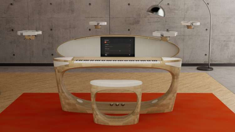 Roland представила фортепиано будущего — со встроенным планшетом и дронами-динамиками