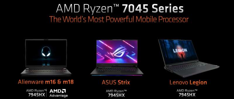 AMD с двухнедельной задержкой запустила продажи игровых ноутбуков с процессорами Ryzen 7045HX