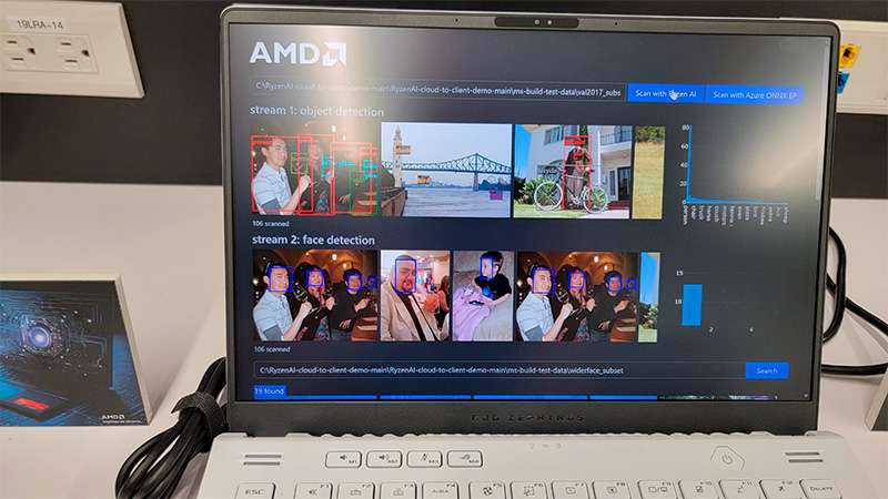 AMD показала ноутбук с ИИ-блоком Ryzen AI в работе