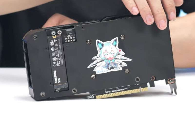 ASUS показала видеокарту GeForce RTX 4060 Ti с размещённым на ней M.2 SSD