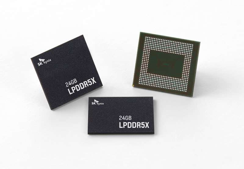 SK hynix начала массово выпускать первые в мире 24-Гбайт чипы LPDDR5X и анонсировала быструю LPDDR5T