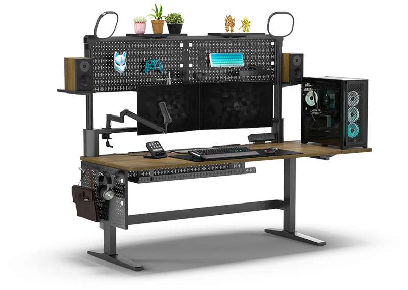 Corsair анонсировала двухметровый геймерский стол с электромотором, за которым можно играть как сидя, так и стоя