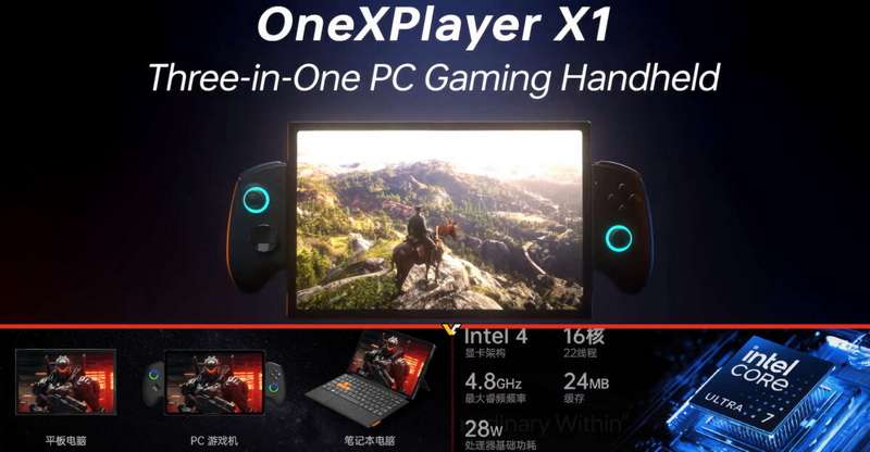 Портативное игровое устройство OneXplayer X1 c процессорами Meteor Lake оценили от $925