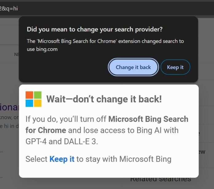 Microsoft настоятельно рекомендует пользователям Google Chrome попробовать Bing