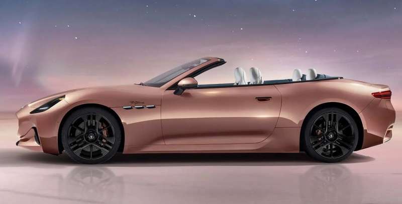 Представлен роскошный кабриолет Maserati GranCabrio Folgore — три электромотора и 2,8 с до сотни